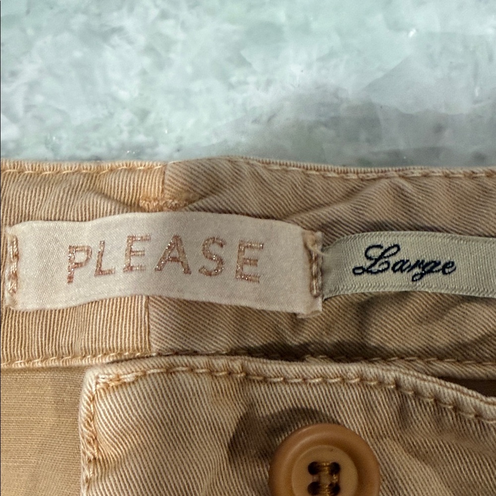 Zara Beige Cargo Pants with Web Belt